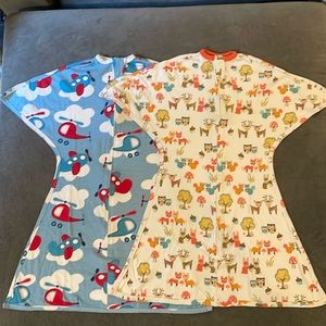 Sleeping Baby Zipadee-Zip Swaddle Transition - Set of Two: Airplane & Woodland
